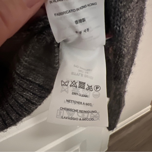 J CREW Abstract Fiar Isle Nordic Sweater M preppy grey red mohair wool blend - Picture 7 of 16